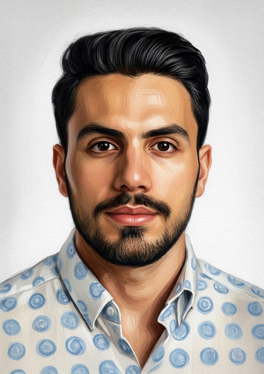 تصویرسازی چهره شهید سید محمدامین روشن روح